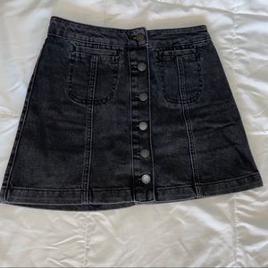 top shop black denim skirt🖤